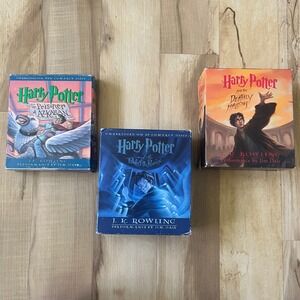 Harry Potter Audiobook CD Lot of 3 Years 3 5 7 Deathly Hallows Azkaban Phoenix
